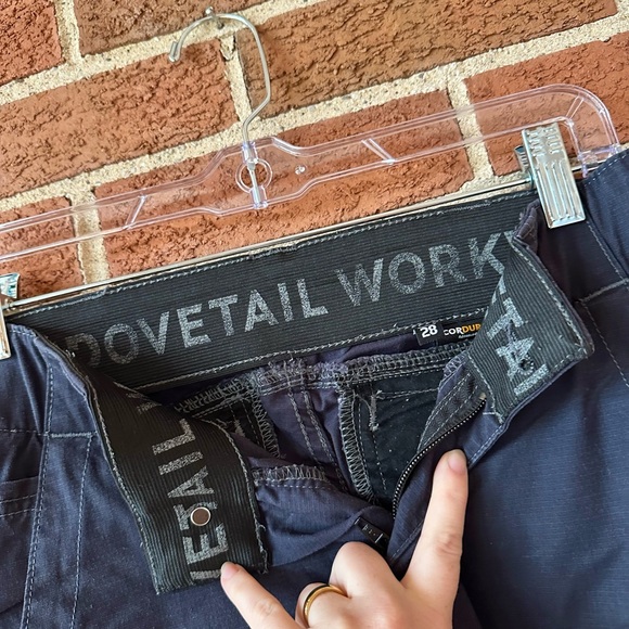 Dovetail Workwear Women’s Navy Blue Cargo Pants Flat Front, Size 0, 28 Inseam - Picture 4 of 7